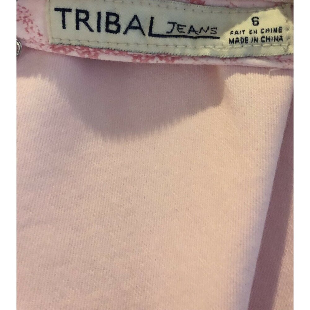 Tribal Jeans Pink Reversible Pink Print Women’s Size 6 - Picture 6 of 7